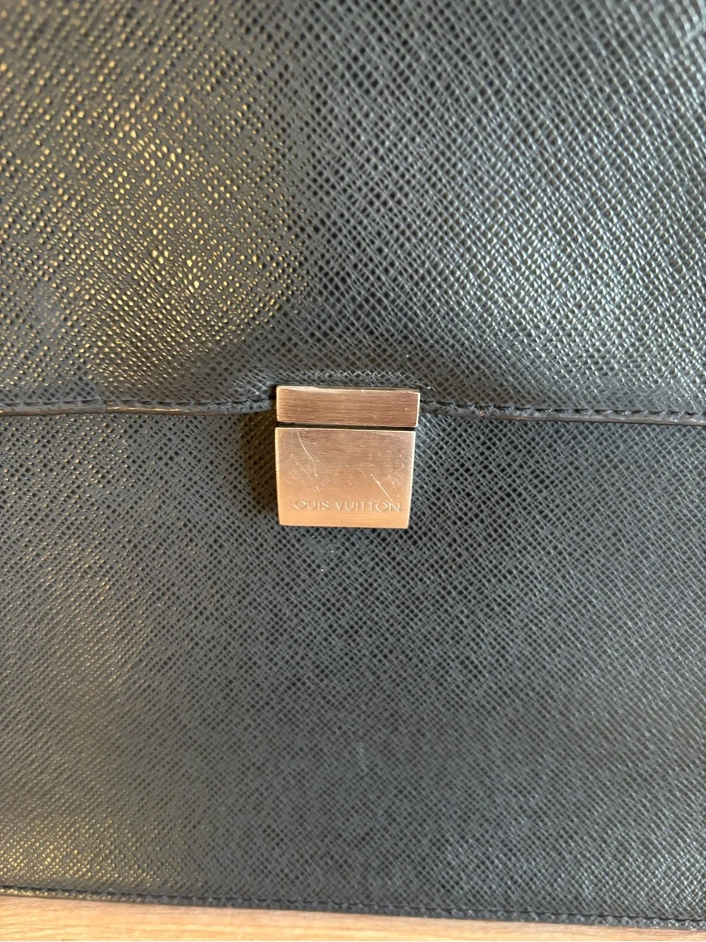 Authentic Louis Vuitton leather briegcase laptop bag